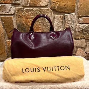 Louis Vuitton Speedy Epi 35 Purple Hand Bag